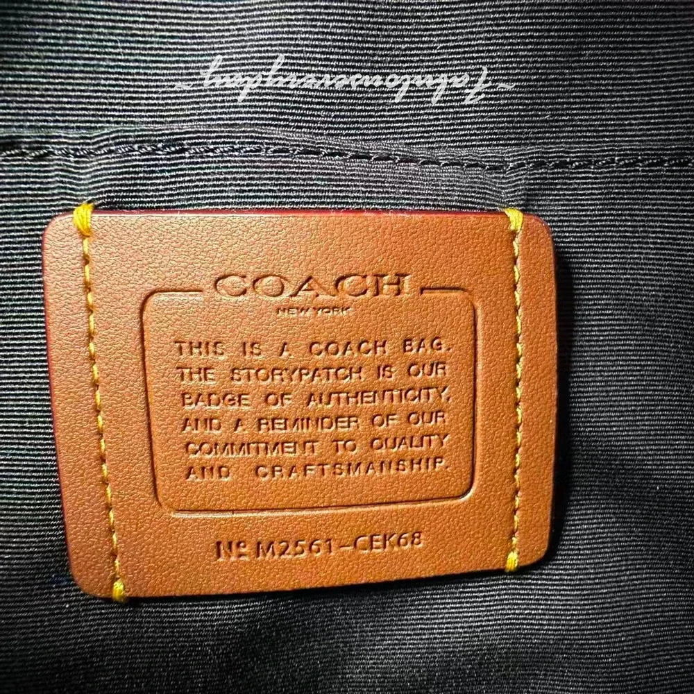 Coach Carey Crossbody Bag In Loved Signature Canvas With Charms Brown CEK68 NWT - Picture 9 of 10